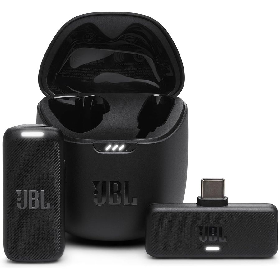 JBL [해외] JBL 퀀텀 스트림 무선 클립온 콘덴서 마이크 USB-C 블랙 JBLSTRMWLUSBCBL