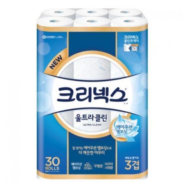 [온누리상품] 크리넥스 [크리넥스] 울트라클린 3겹 25m 30롤