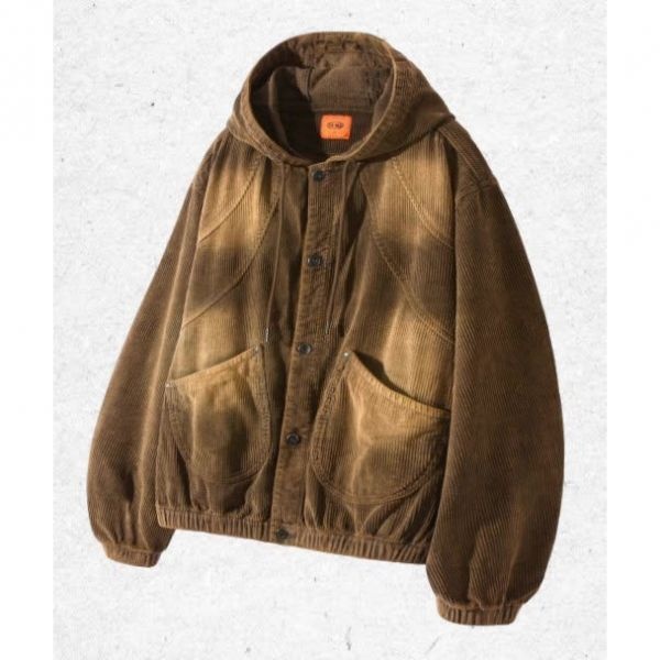 <매장정품> 디미트리블랙 DIMITRI BLACK VLAD 페이드 워싱 슬래쉬 코듀로이 후드 자켓더스트 브라운 VBD9JP02DW 1344442