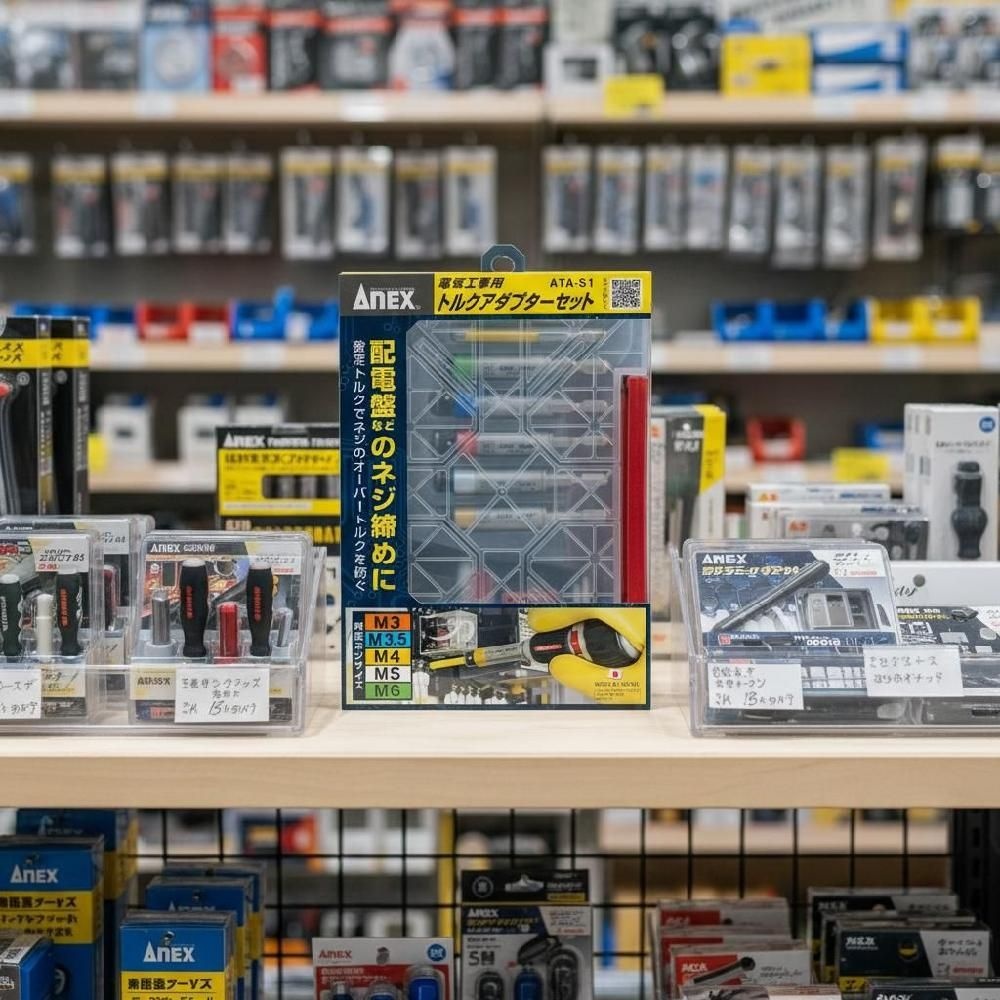 [해외] ANEX 토크 어댑터 세트 전기 건설용 M3/M3.5/M4/M5/M6 ATA-S1