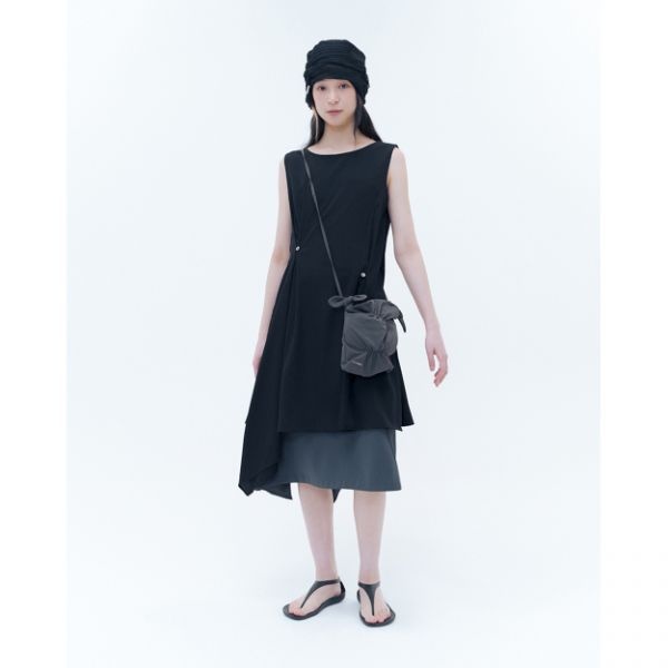 <매장정품> 미세키서울 MISEKI SEOUL Billow sheer sleeveless one piece BLACK MSK252OP01BK 190594