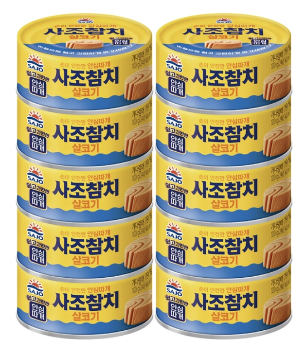 [온누리상품 상생페이백] 사조 살코기참치 100g x 10개