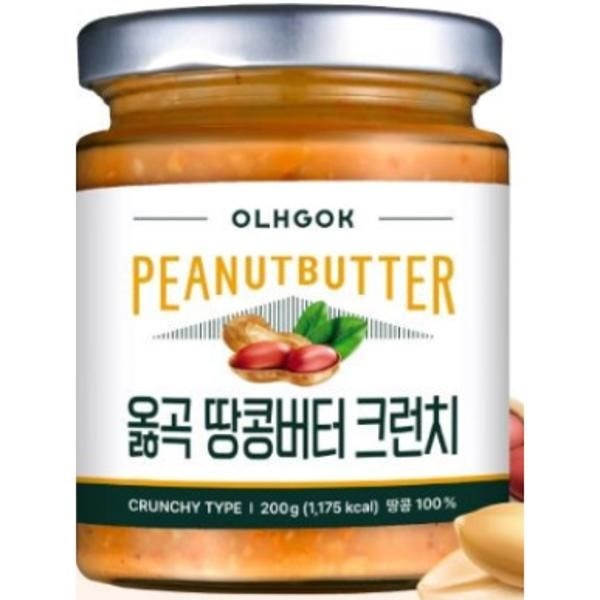 옭곡 옭곡 국내산 100% 무첨가 땅콩버터 464g 크런치 [원산지:국산(전라북도 고창군)] 464g 티타임 홈카페 식빵 모닝빵 시