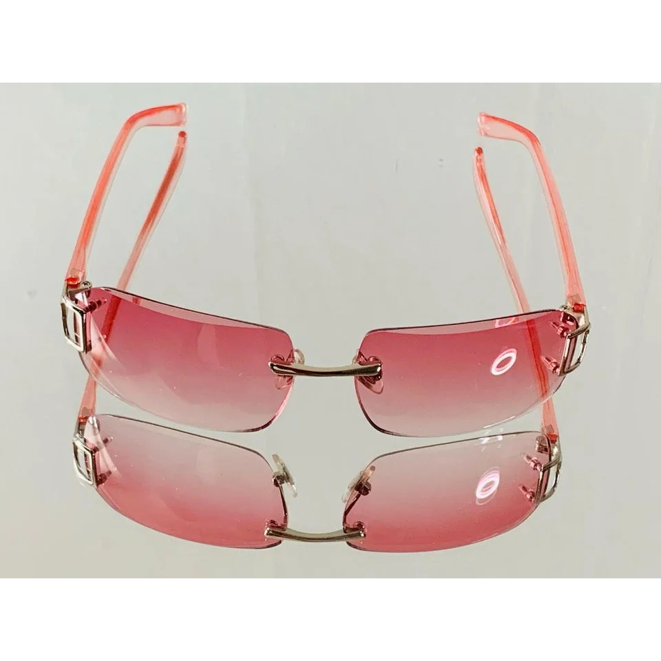 CAPRIO 3MC525Y 분홍색 육각 메탈 포인트 패션 선글라스 UV차단 시그니처 포인트 일상용 러닝