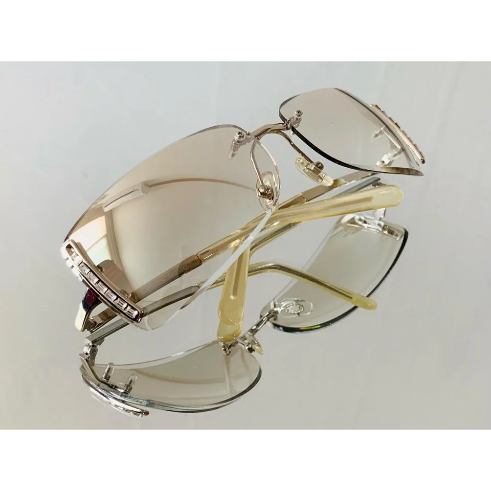 CAPRIO 3MC834Y 투명색 사이드 큐빅 선글라스 데일리 포인트 패션 안경 여름필수템 휴양지 감성