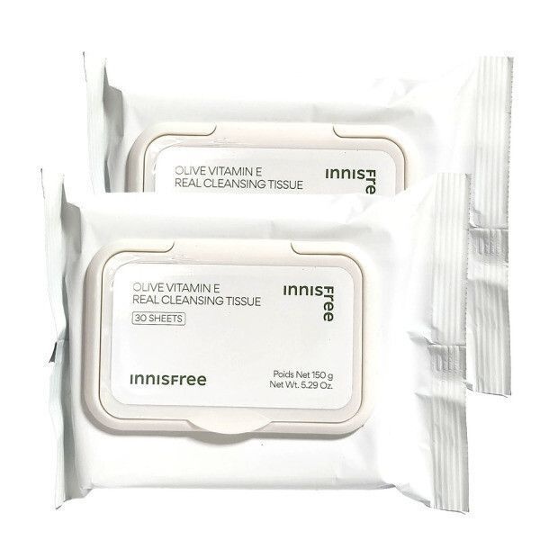 무배 이니스프리 올리브 비타민E 리얼 클렌징 티슈 30매 x2개