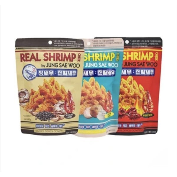 정새우 진짜새우 3종 베이크드 갈릭하바네로 칠리사우어크림앤어니언 (60gx12개) 720g