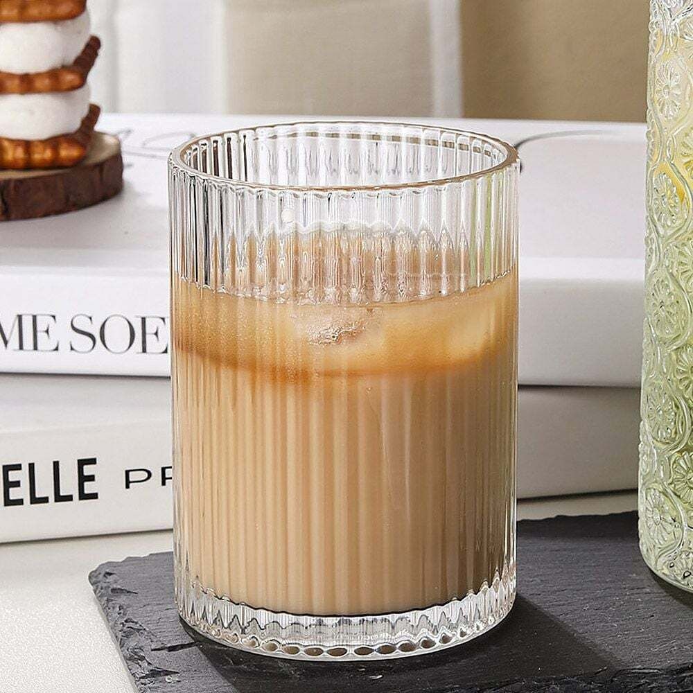 베프몰 (현대Hmall) 세로줄 QX17VP51 투명 유리컵 물잔 칵테일 아이스잔 250ml 6개