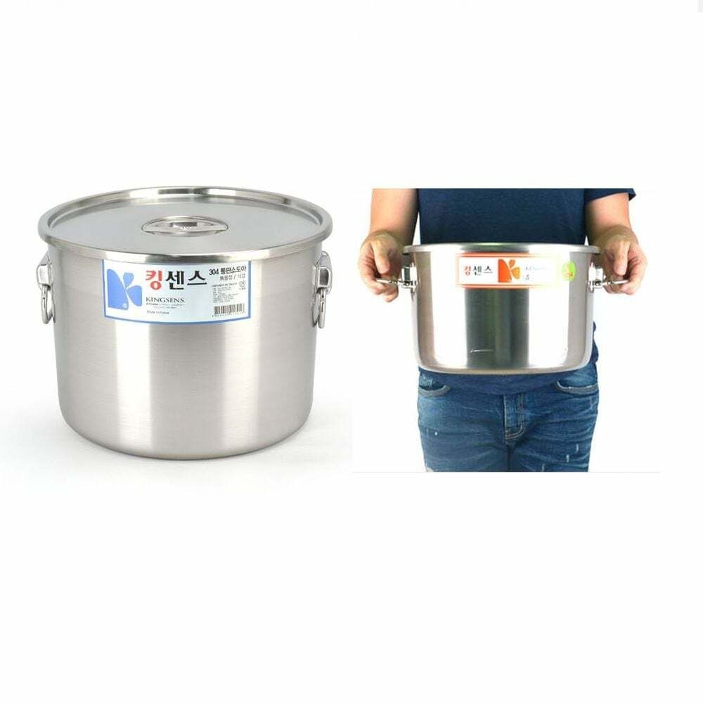 (현대Hmall) 킹센스 KN65UR62 업소용 스텐 27종 양손잡이형 통판 소도아 스텐들통 5호 약13L