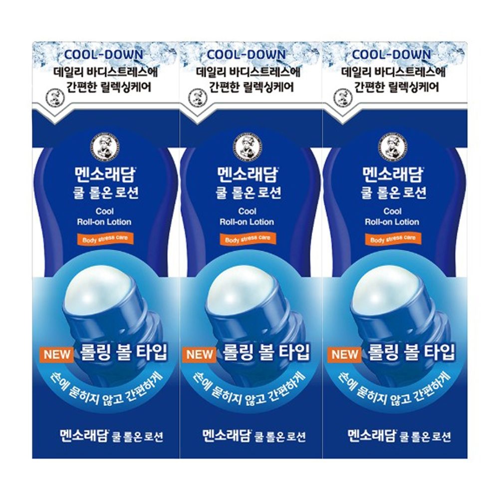 멘소래담 롤온 로션 쿨타입 50mlx3개 / 롤타입 파스 바르는 쿨파스 볼타입