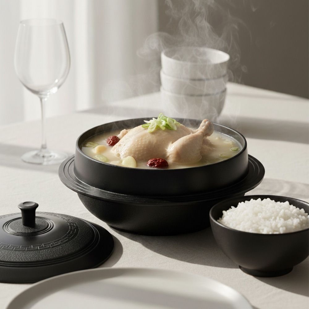 PN풍년 전통 가마솥 궁 IH 인덕션 세라믹 뚝배기 통주물 냄비 (18cm)