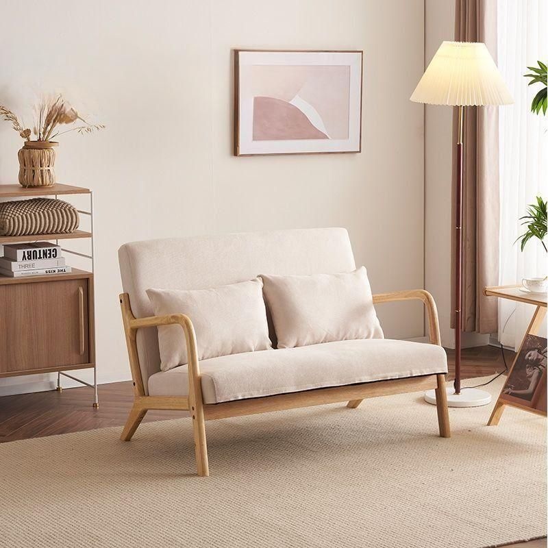 [해외] 2인용 미니소파 라운지체어 우드감성 원룸 자취방 홈카페 인테리어
