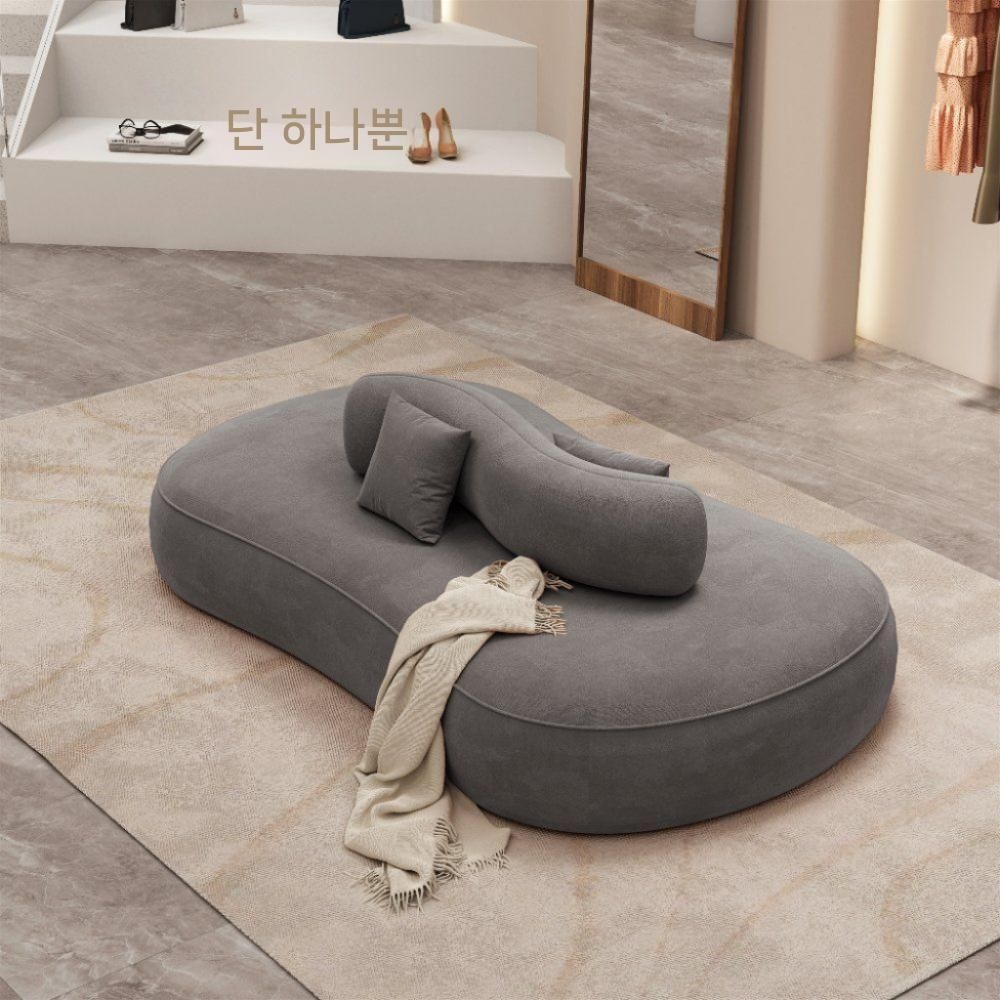 [해외] 뷰티 살롱 더블 등받이 구역 리셉션 쇼파 밀크티 샵 카페 라운지 특수 모양 패브릭