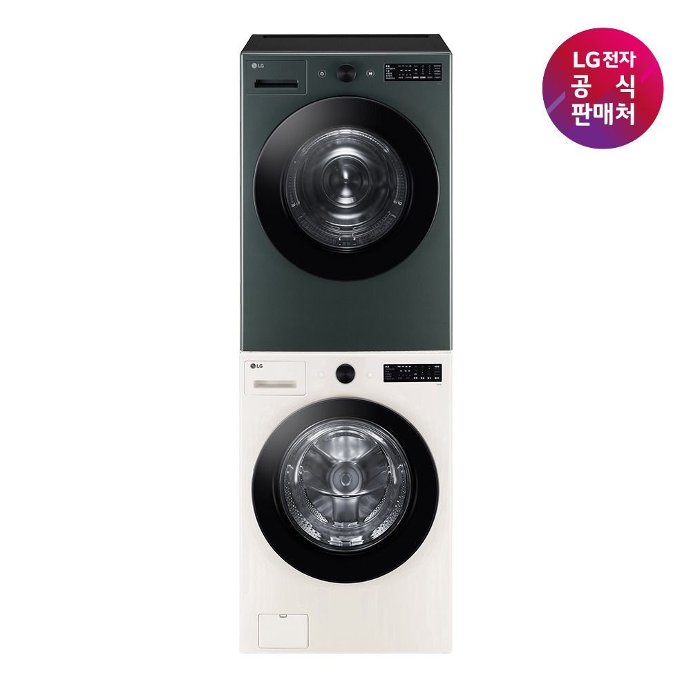 LG전자 (현대Hmall)  [공식판매점] LG 트롬 오브제컬렉션+건조기+스태킹키트(FG19WN+RG18WN+WMKITW1) KFG19WN-8WN