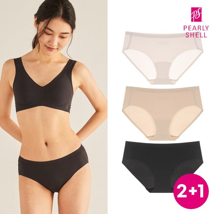 [펄리쉘][롯데온 단독][1+1+1] 프리컷 모달쉘론 하루 삼각팬티 1+1+1 택1 : 롯데ON