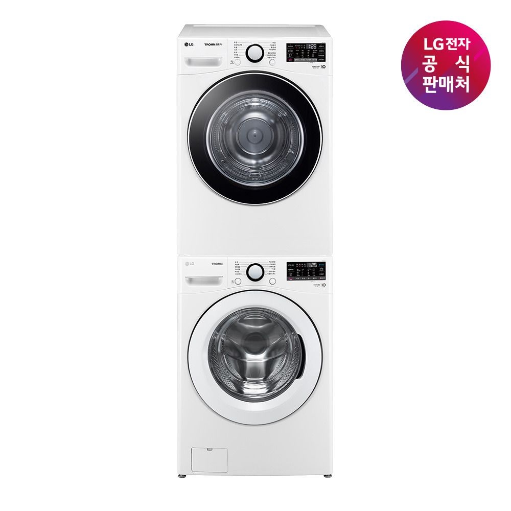LG전자(주) LG전자 (현대Hmall) [LG전자][공식판매점] TROMM 드럼세탁기+건조기 세트모델 F19WDWP-9WL (F19WDWP+RH19WTWN)