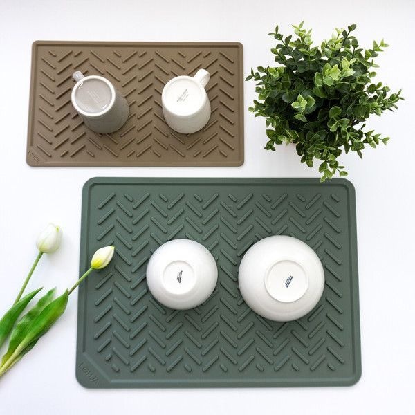 실리콘 드라잉매트 국내산 논슬립 드라이 건조 매트 싱크대 공간 고민해결 아이템 위생적으로 넓게 쓰기