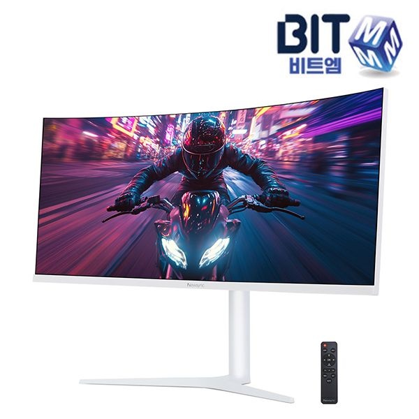 비트엠 Newsync P34LGQ 패스트 165 나노 IPS HDR 화이트