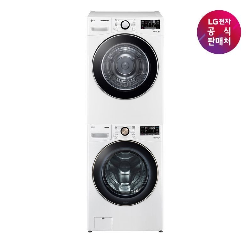 LG전자㈜ LG전자 [LG전자공식판매처] LG 트롬 세탁기 건조기 세트 F21WDLP+RH19WTWN