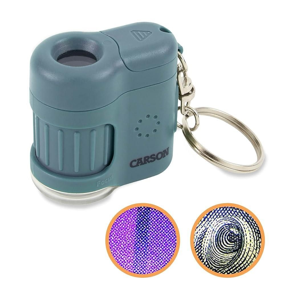 Caslon [해외] 카슨 마이크로 미니 20x LED 조명 포켓 현미경, UV 및 LED 손전등 내장 127403