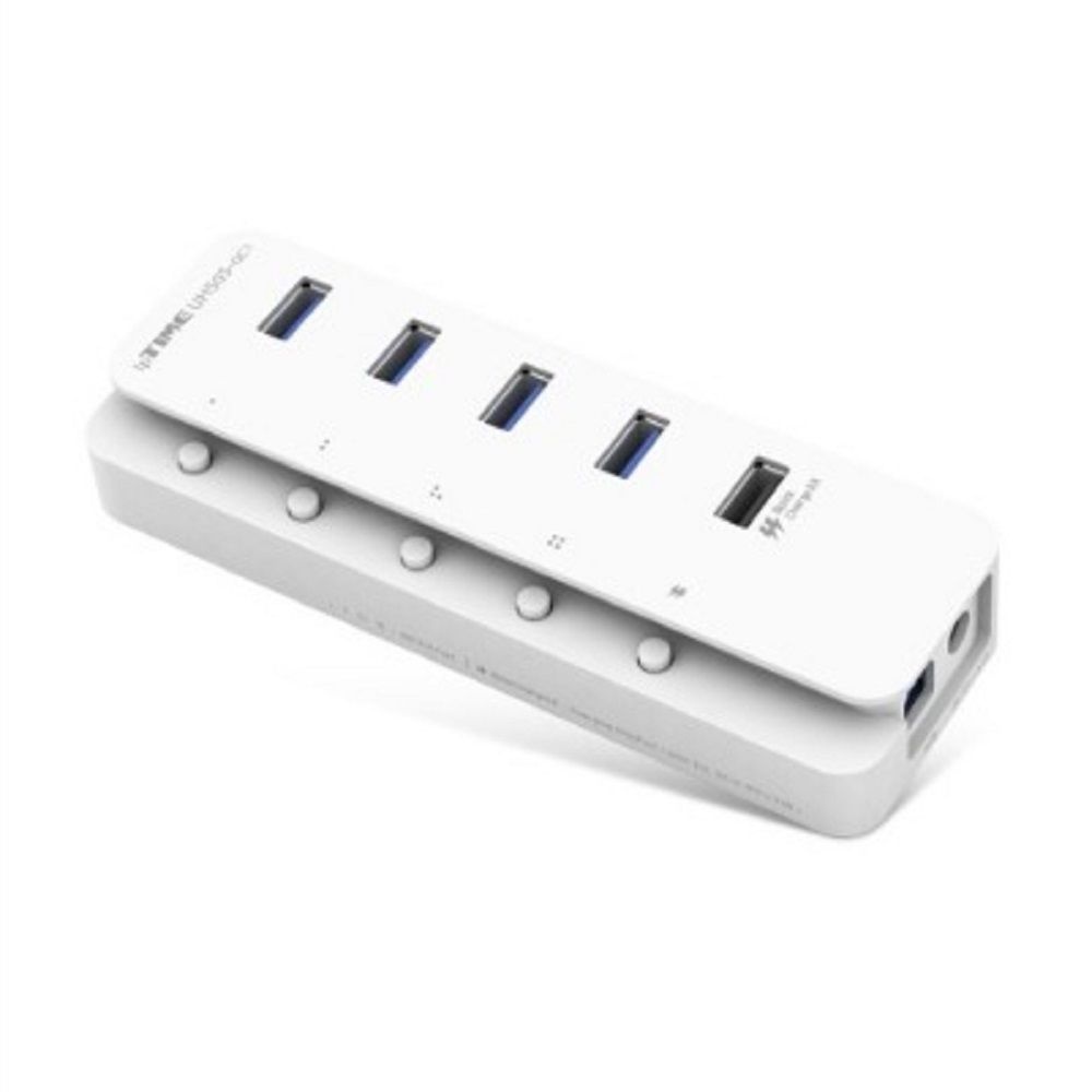 아이피타임 IPTIME 5포트 유전원 5포트 확장 USB3.0 허브 퀵차지3.0 맥북 노트북 데스크탑 컴퓨터 초고속충전기