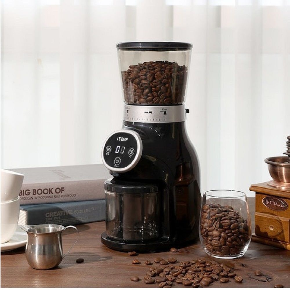 리큅 전동 커피 그라인더-베이지-추천 핸드드립 다양한커피제작 홈카페 사무실 학교 원두분쇄기 선물