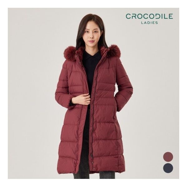 레이디 폭스퍼후드구스다운롱패딩점퍼_CLAWDW108 637731