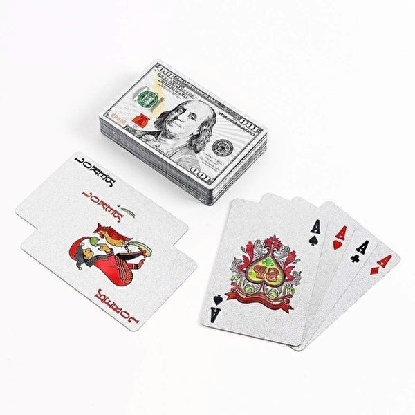 고품질 포커 카드 실버 여행 셔플 바둑이 플라스틱 코팅 마술 놀이 홀덤 원카드 카지노 WFHRWUS