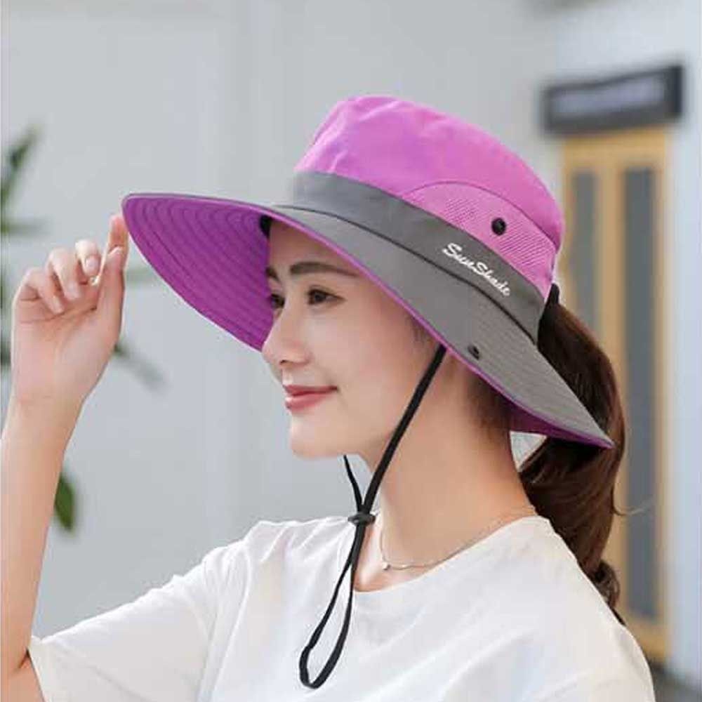 (현대Hmall) 여자 차단 와이드 여름 햇빛 룩 주말 등산 챙 모자