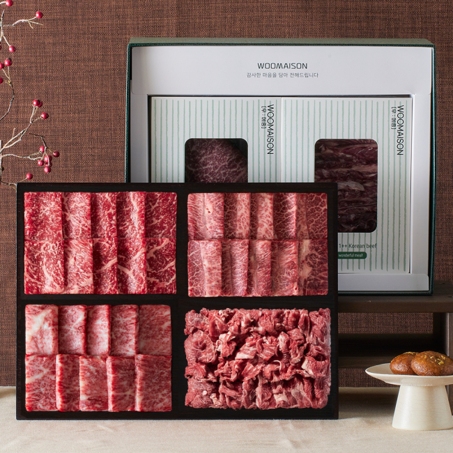 [온누리상품 상생페이백] [우메종] 투쁠 한우선물세트 마장동 소고기 꽃등심 살치 채끝 안심 선물세트