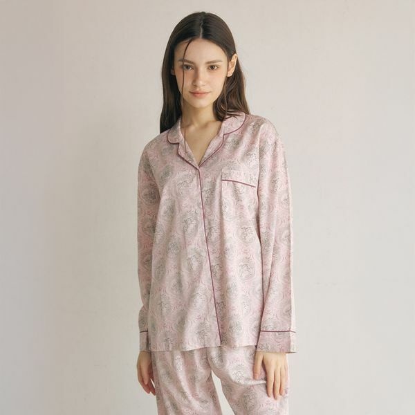 바풀 (현대Hmall) [보리보리/바풀 주니어]바풀 LL5052-31 여성잠옷 면모달 파자마 여성 잠옷 상하 세트