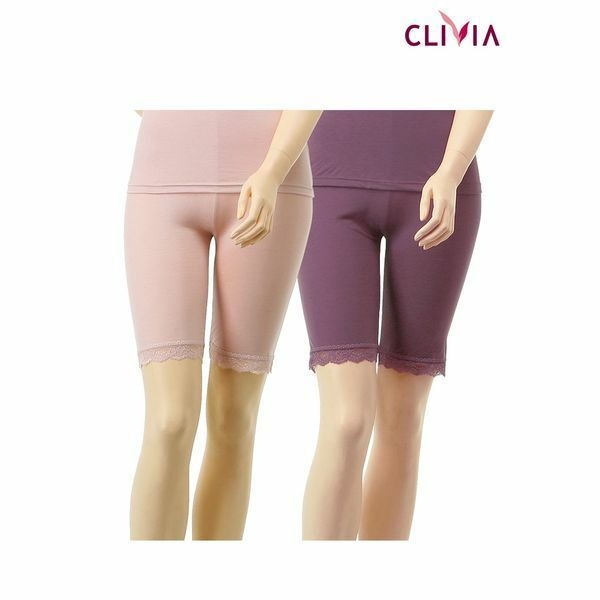 크리비아 (현대Hmall) [하프클럽/크리비아]크리비아 라이오셀섬유 레이스밴딩 3부내의 하의 cwi4305P