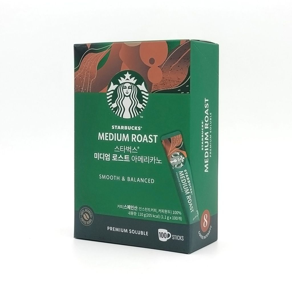스타벅스 미디엄로스트 아메리카노 스틱커피 1.1g 100개입