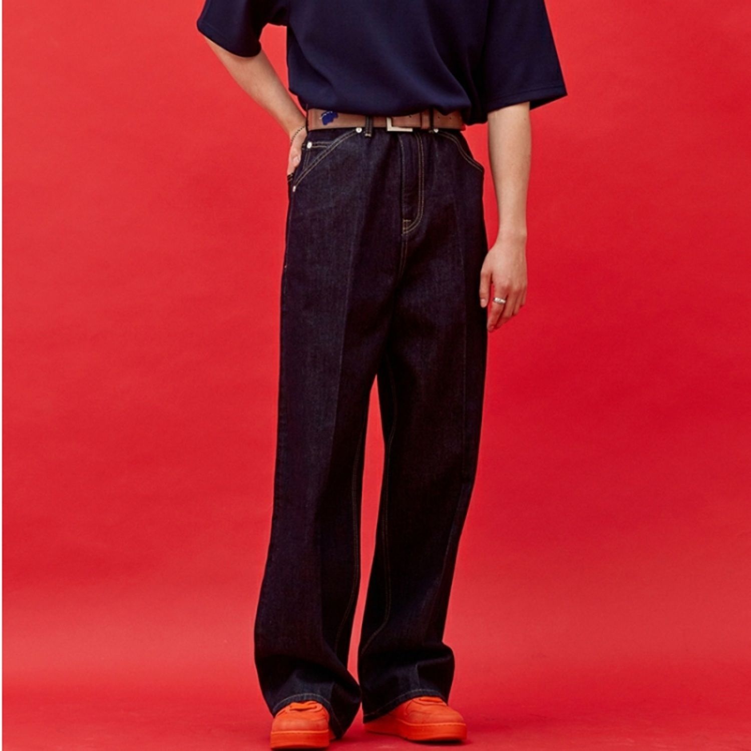 [롯데백화점] 플랙 남성 깡 스타일리스트 X 플랙 스티즈 K39 스트레이트 생지 데님 팬츠 (PJTT5SZK3 LE1220735571