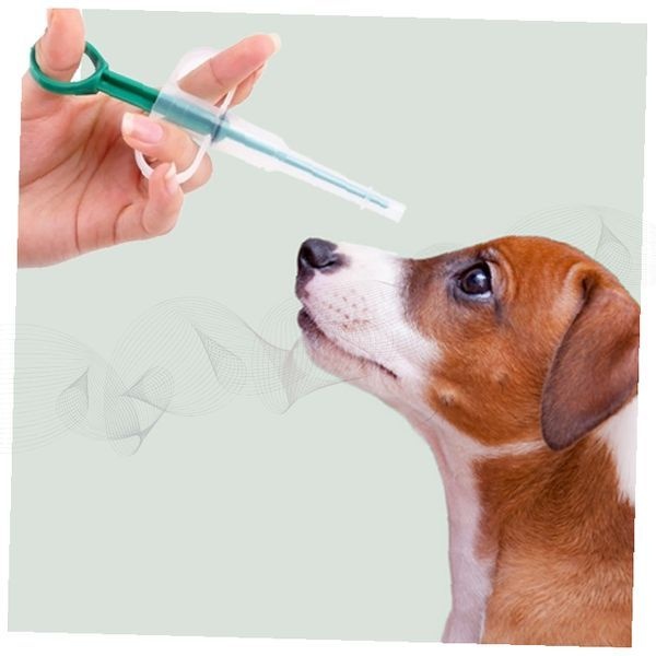 반려동물 알약 투약기 물약 디스펜서 강아지 고양이 약물 급여 도구 투명 주사기형 애완동물 관리