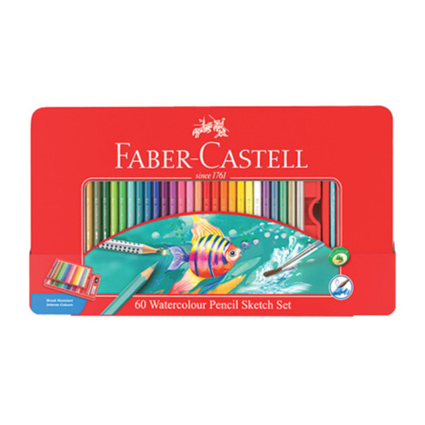 [코모스유통(주)][온누리상품 상생페이백] 알파 [파버카스텔] 수채색연필 60색 (틴케이스)