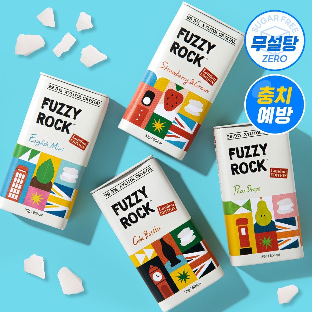 퍼지락 (현대Hmall) [퍼지락] 자일리톨 무설탕 캔디 런던에디션 35g 단품 (맛선택)