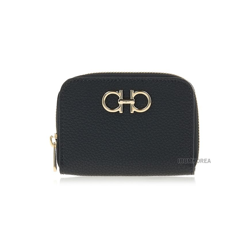 [롯데백화점]  [페라가모] FW24 여성 간치니 지퍼 반지갑 22 0406 NERO 0758664 LE1218899764