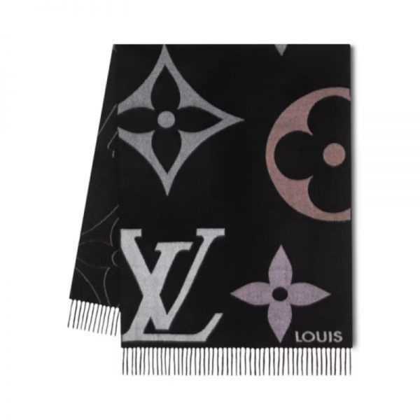 Louis [해외] 「일본 익스클루시브 셀렉션」 루이비통 머플러 얼티밋 느와르 M76383 국내 A/S 가능 한정 수량