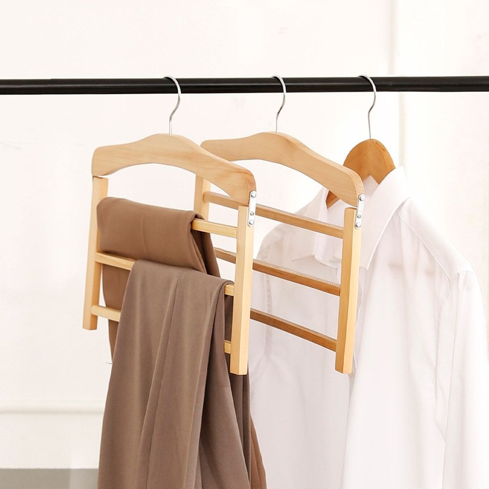 [(주)홈앤하우스]홈앤하우스 (현대Hmall) 원목 3단 바지걸이 2P