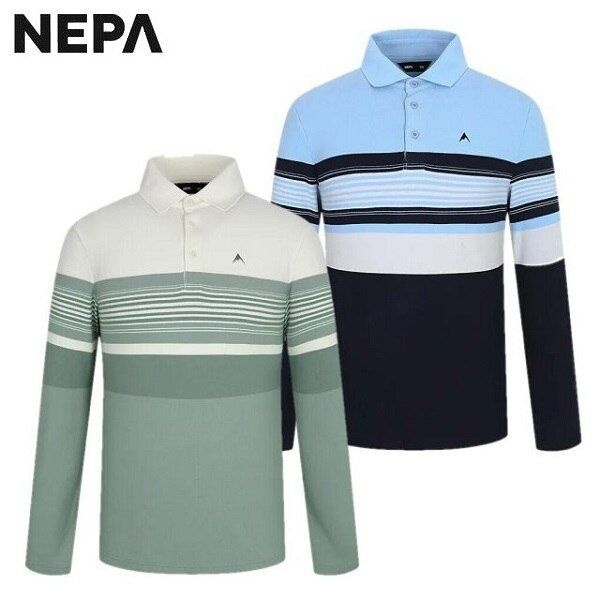 네파 네파 겨울용 남성 스트라이프 패턴 약기모 폴로 티셔츠 (레귤러핏) - 7J75244_HDD 475910