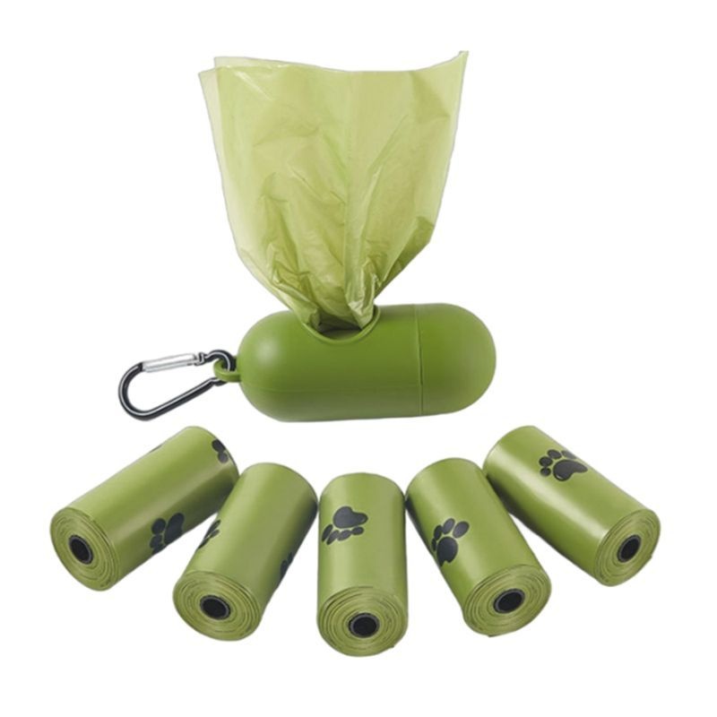 패션포럼 강아지 배변봉투 케이스 반려동물 휴대용 외출용 똥케이스 배변 비닐봉투 캡슐 10개