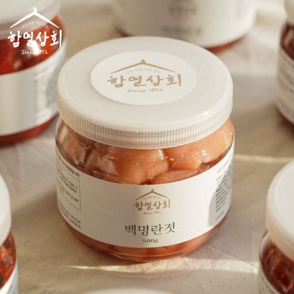[온누리7%혜택]프리미엄 백명란젓(특) 500g~1kg 정란 무색소 저염 명란 젓갈 반찬 (백명란젓)