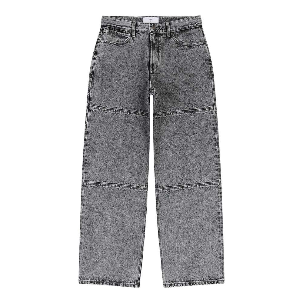 랩원오원 [LAB101] 카펜터 스노우 워싱 와이드 데님 팬츠 (GREY)