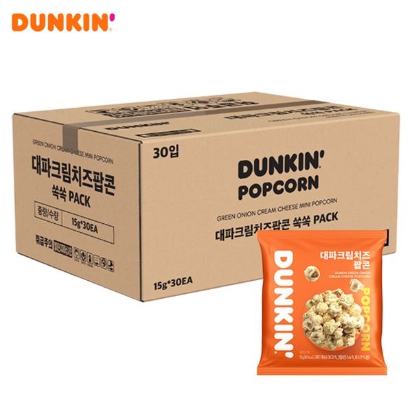 [던킨]던킨 미니 대파 크림치즈팝콘 골라담기 (15g x 30봉 / 80g x 10봉) : 롯데ON
