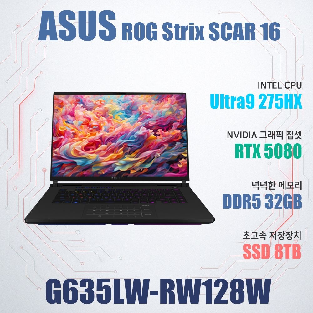 ASUS ROG STRIX SCAR 16 G635LW-RW128W/NVMe SSD 8TB(교체)