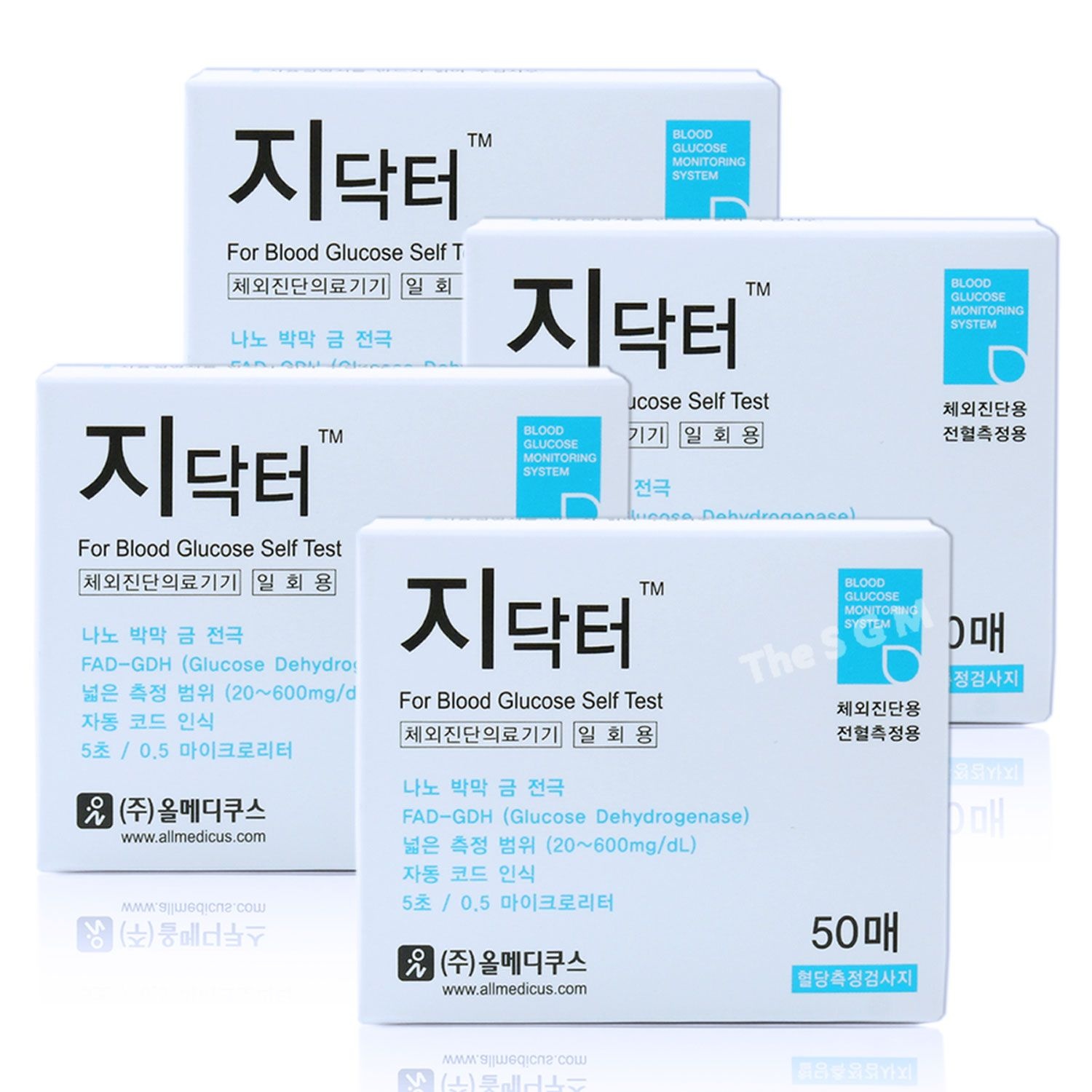 올메디쿠스 지닥터 혈당측정지 4박스 200매 (2028년 07월) AGM-4000 시험지 검사지 스트립