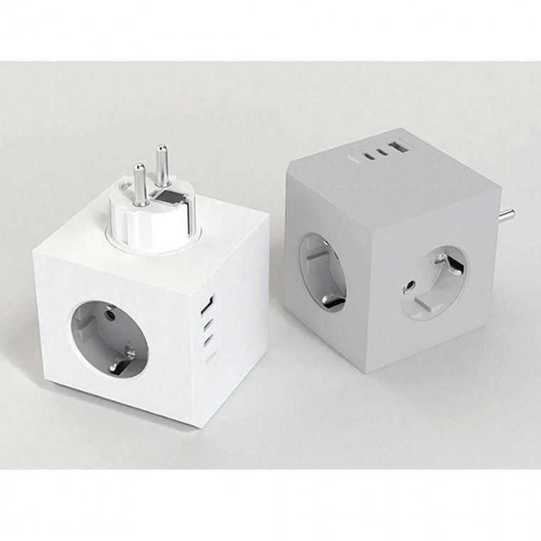 플러그형멀티탭 멀티탭 큐브 안전보호구 번개표 큐브멀티탭 3구 플러그형