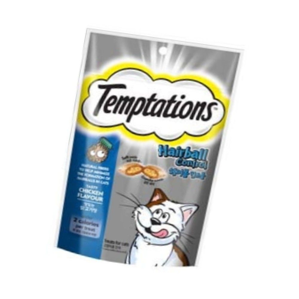 템테이션 헤어볼 컨트롤 닭고기맛 60G 고양이건조간식 고양이훈련간식 건강간식