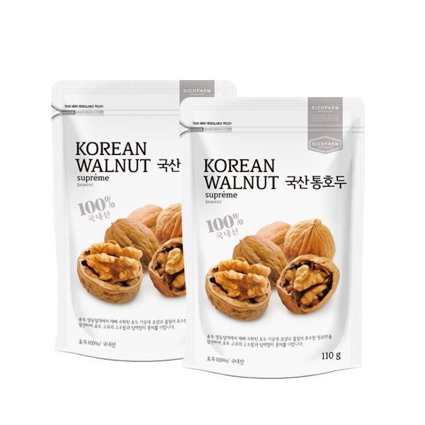 [롯데백화점] 리치팜너트 국산통호두110g x 2팩